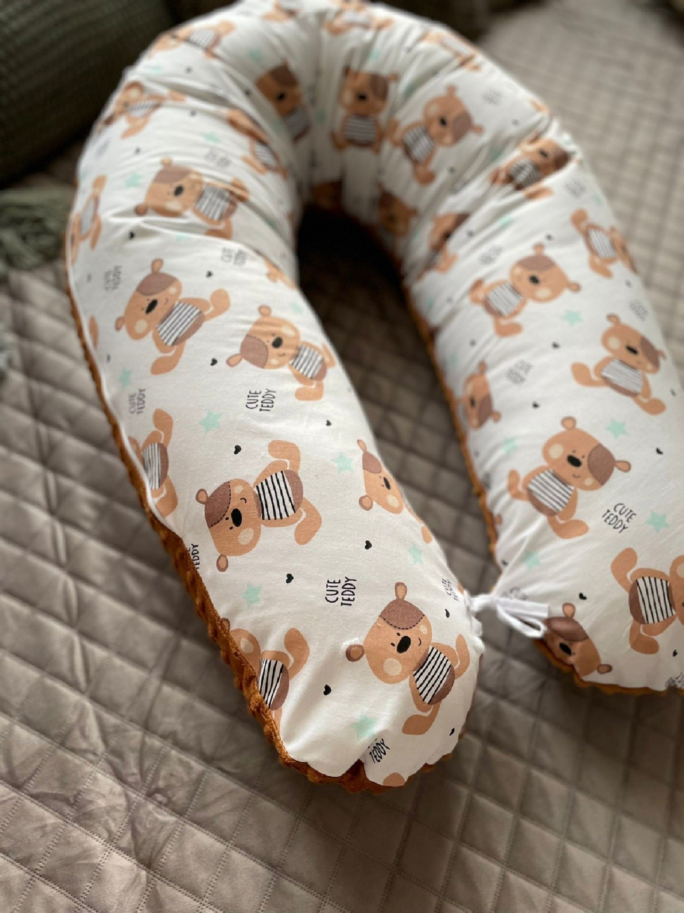 Loolay Stillkissen Waffelpique o. MINKY Seitenschläferkissen Schwangerschaftskissen XXL, Attmungsaktive WAFFEL o. angenehm MINKY + GLATT Baumwolle WEICH Stillkissen LOOLAY®, 170 cm Stillkissen + abnehmbar BEZUG, 100% Europäische Stoffe und Kleinserie