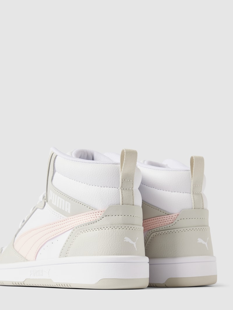 High Top Sneaker mit Label-Details in hellgrau