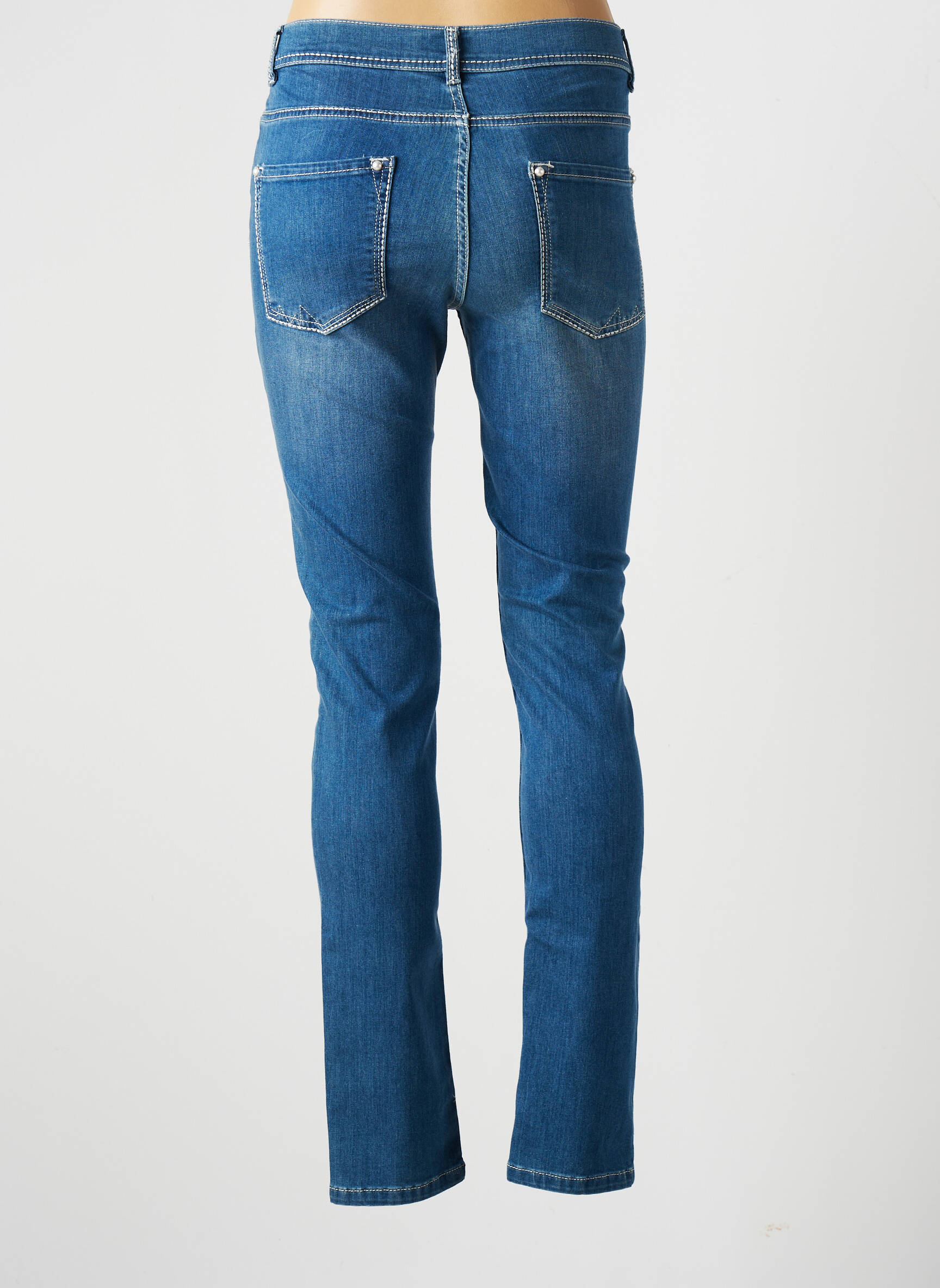 Caroline Biss Jeans Coupe Slim Femme couleur bleu