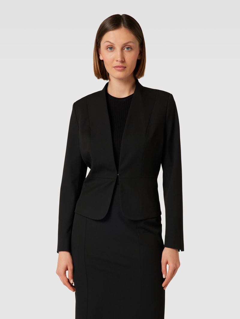 Blazer mit Hakenverschluss in schwarz