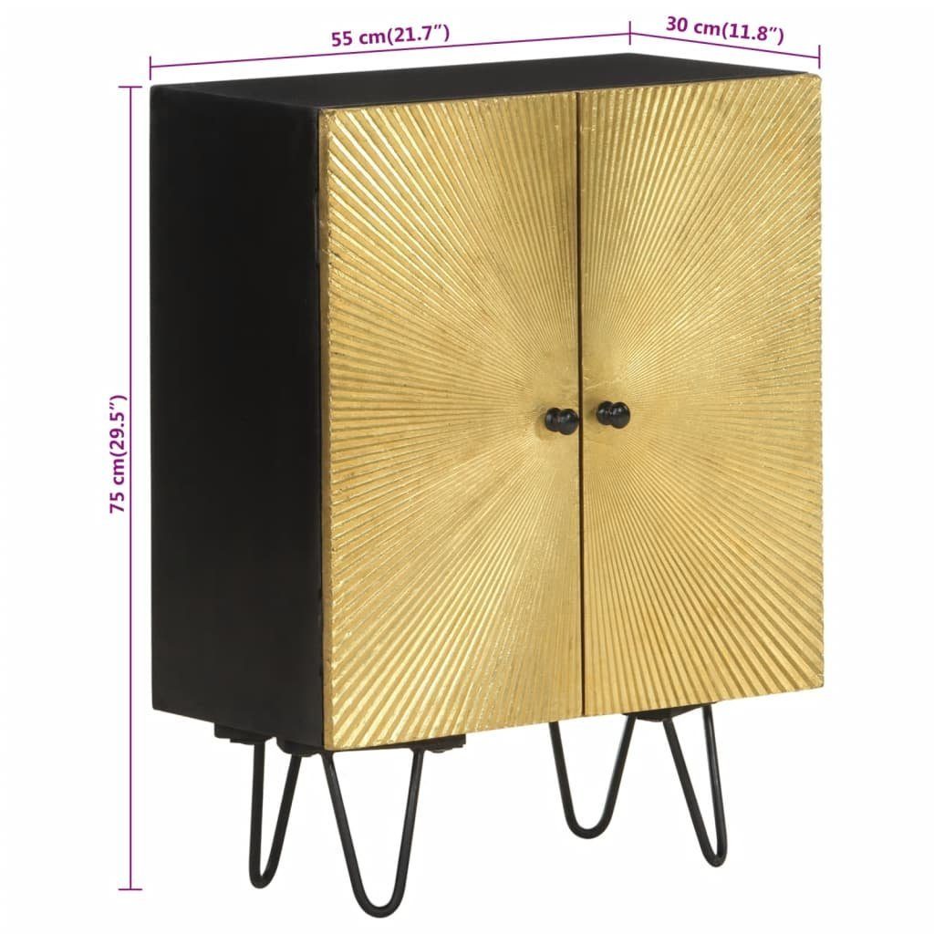 vidaXL Sideboard Sideboard 55x30x75 cm Massivholz Mango (1 St)