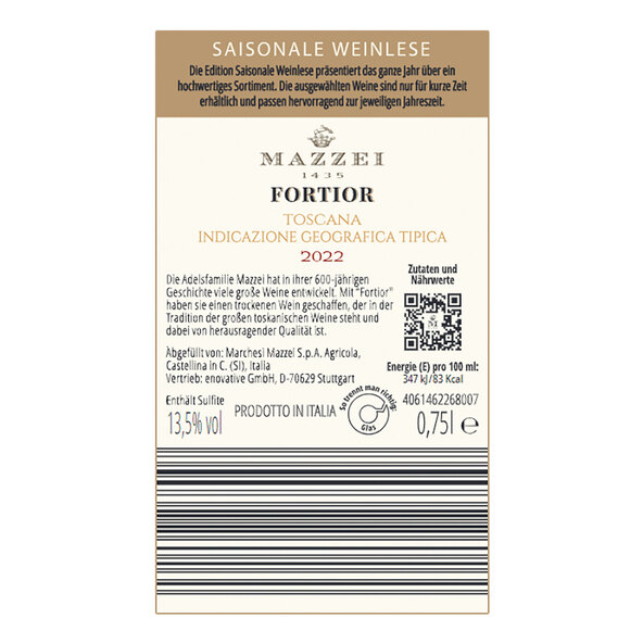 Mazzei Toscana Rosso IGT, 6 Flaschen à 0,75 l