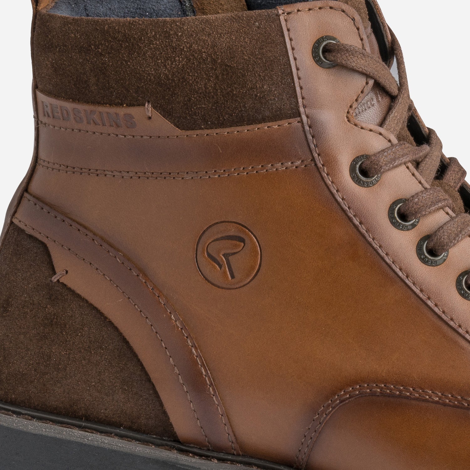 Boots à lacet REDSKINS cognac en cuir
