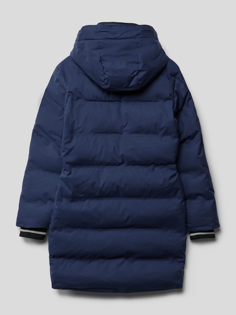 Steppjacke in Überlänge in marineblau