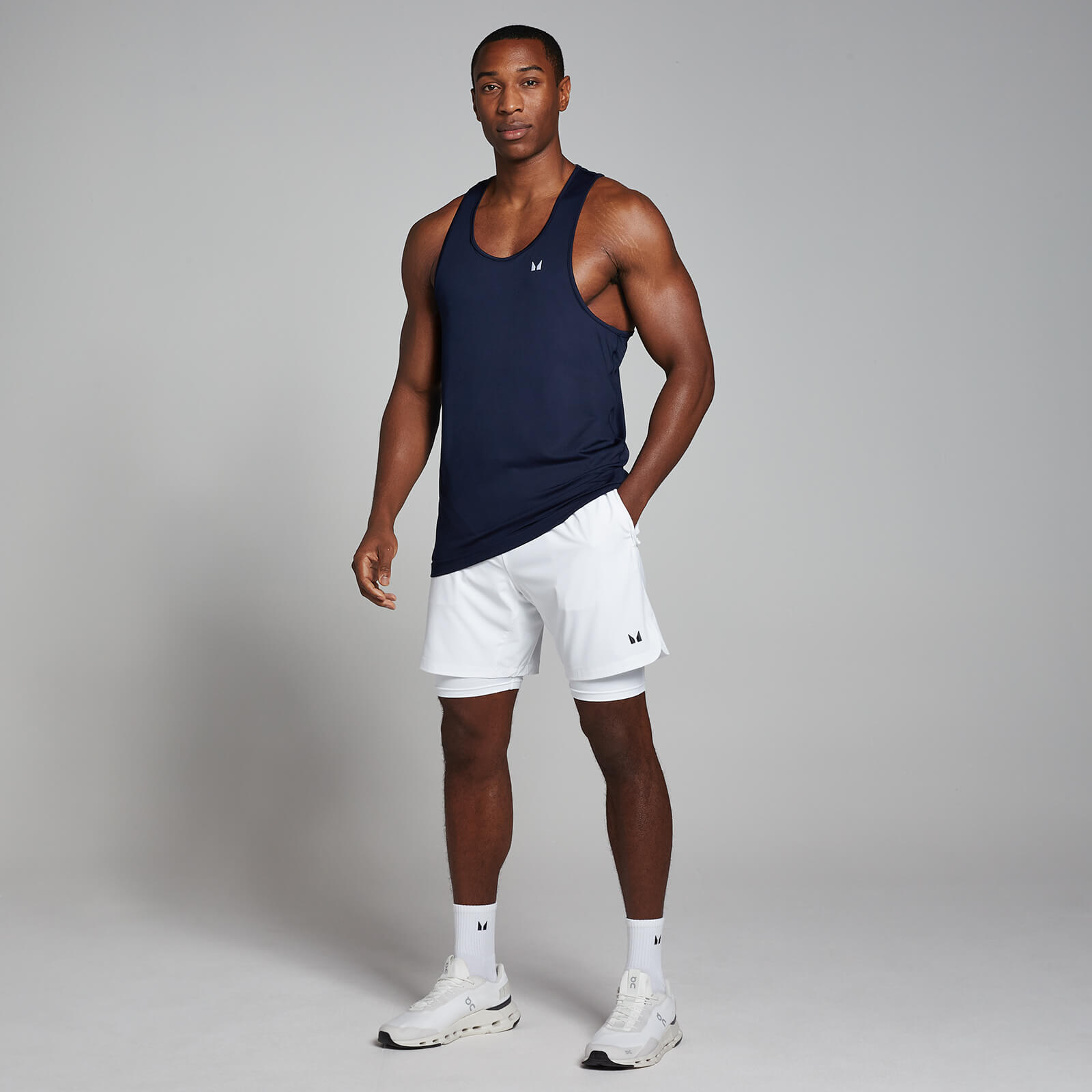 Short d’entraînement 2-en-1 MP pour hommes – Blanc