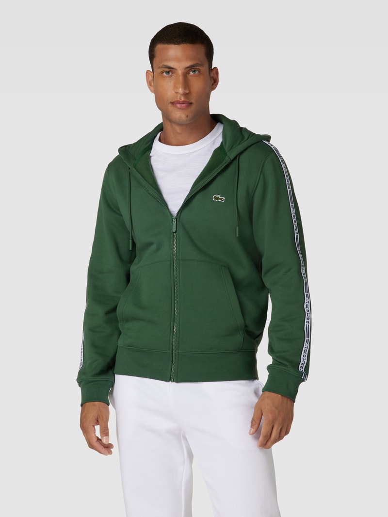 Sweatjacke mit Kapuze in grün