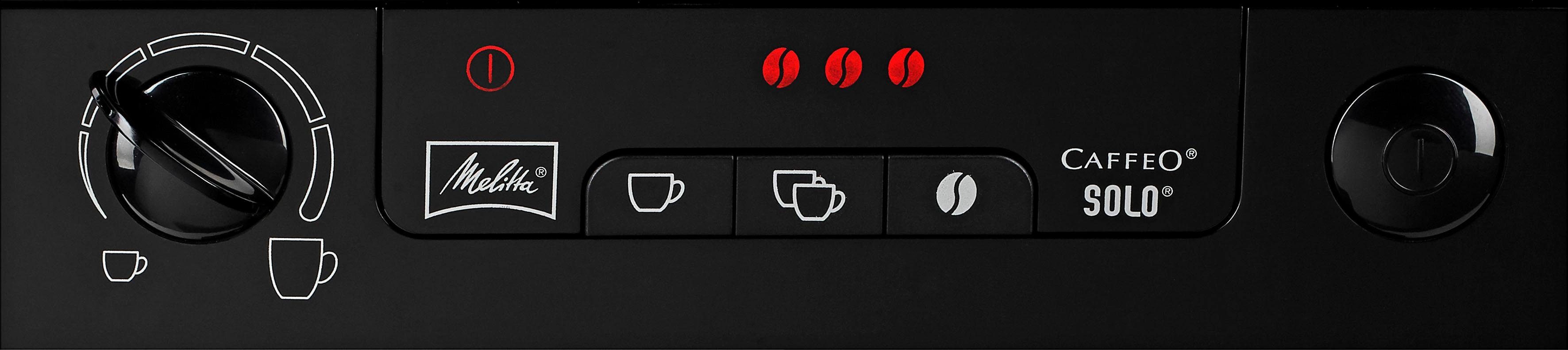 Melitta Kaffeevollautomat Solo® E950-322, pure black, aromatischer Kaffee & Espresso bei nur 20 cm Breite