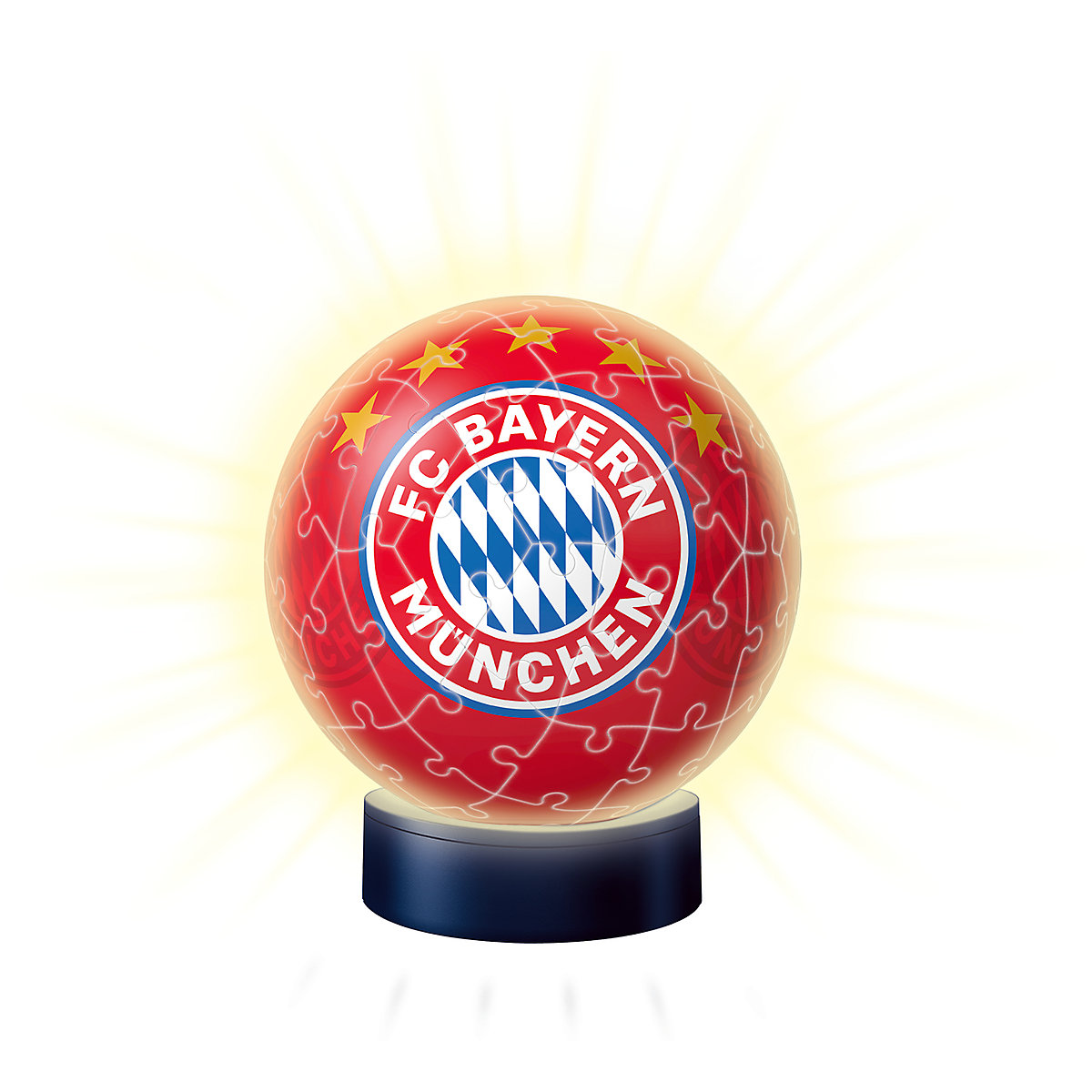 2in1 Nachtlicht & puzzleball® Ø13 cm, 72 Teile , FC Bayern München
