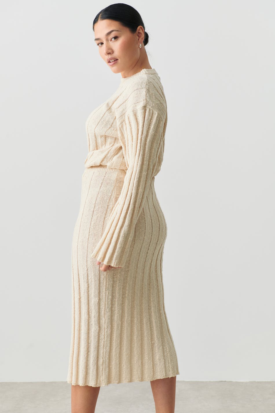 Cotton blend knit skirt