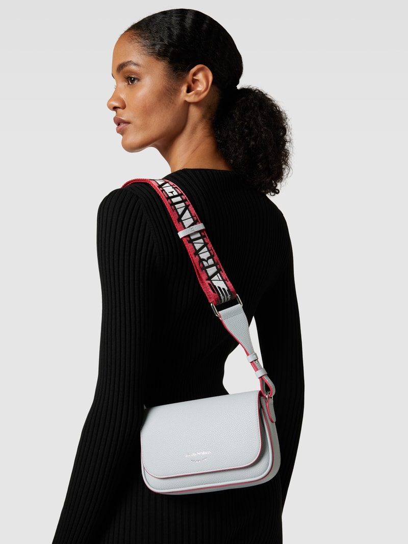 Handtasche in Two-Tone-Machart Modell 'LILLY' in hellgrau