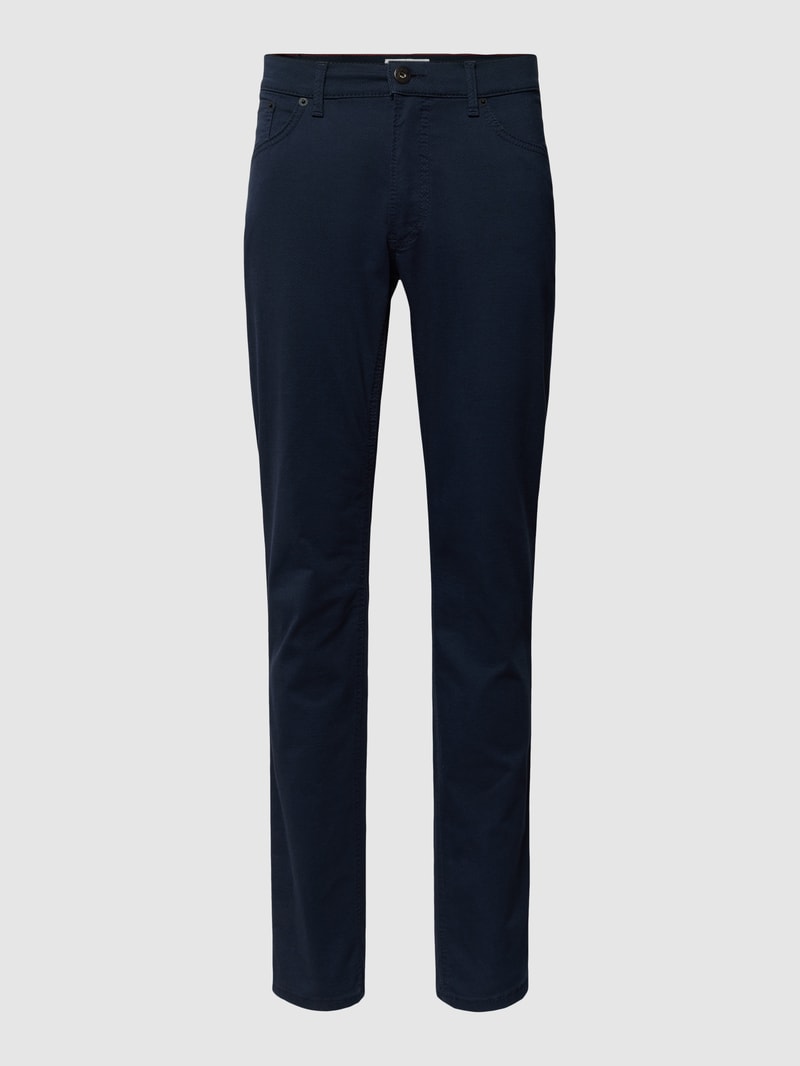 Hose in unifarbenem Design Modell 'Chuck' in dunkelblau