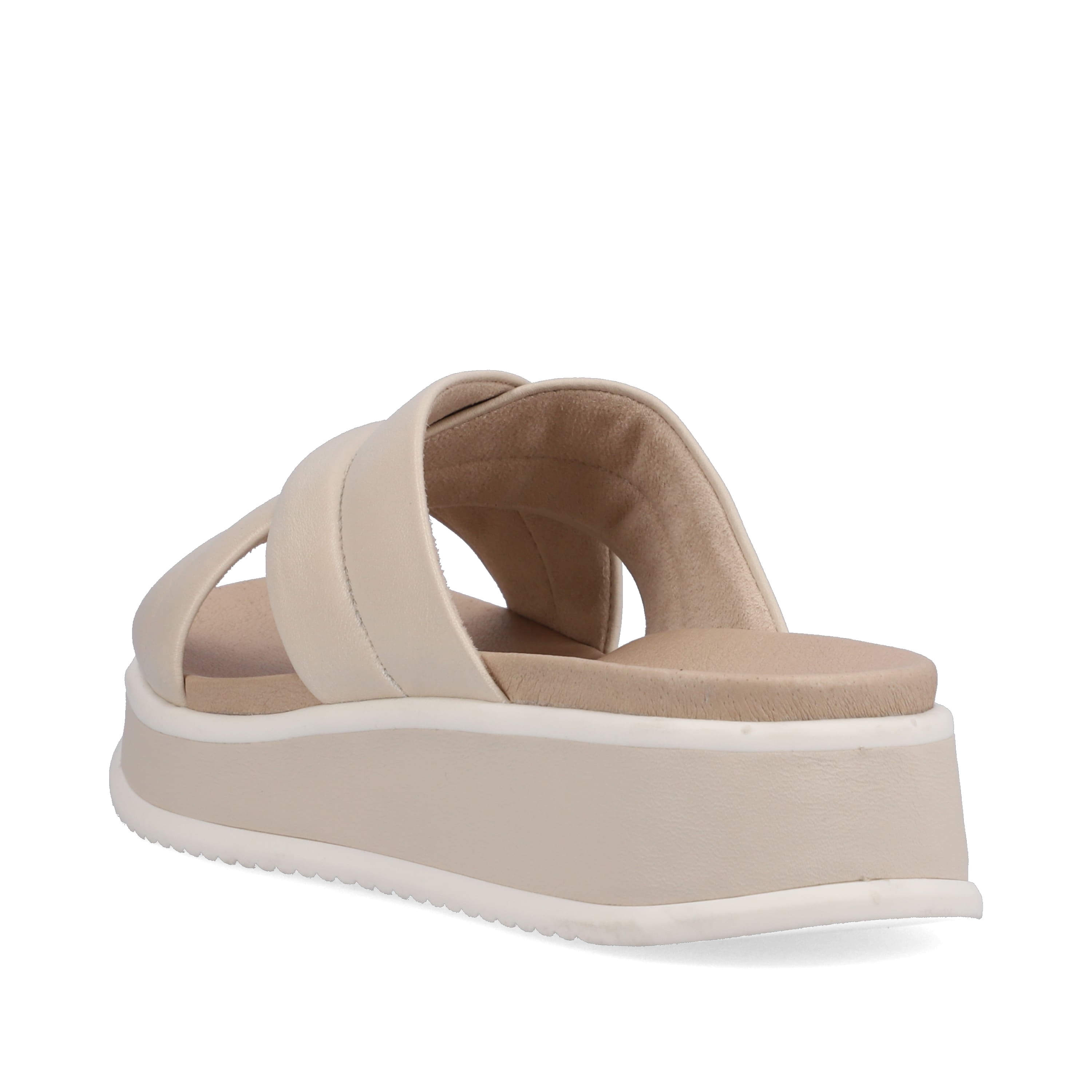 Rieker Damen Pantoletten creme beige