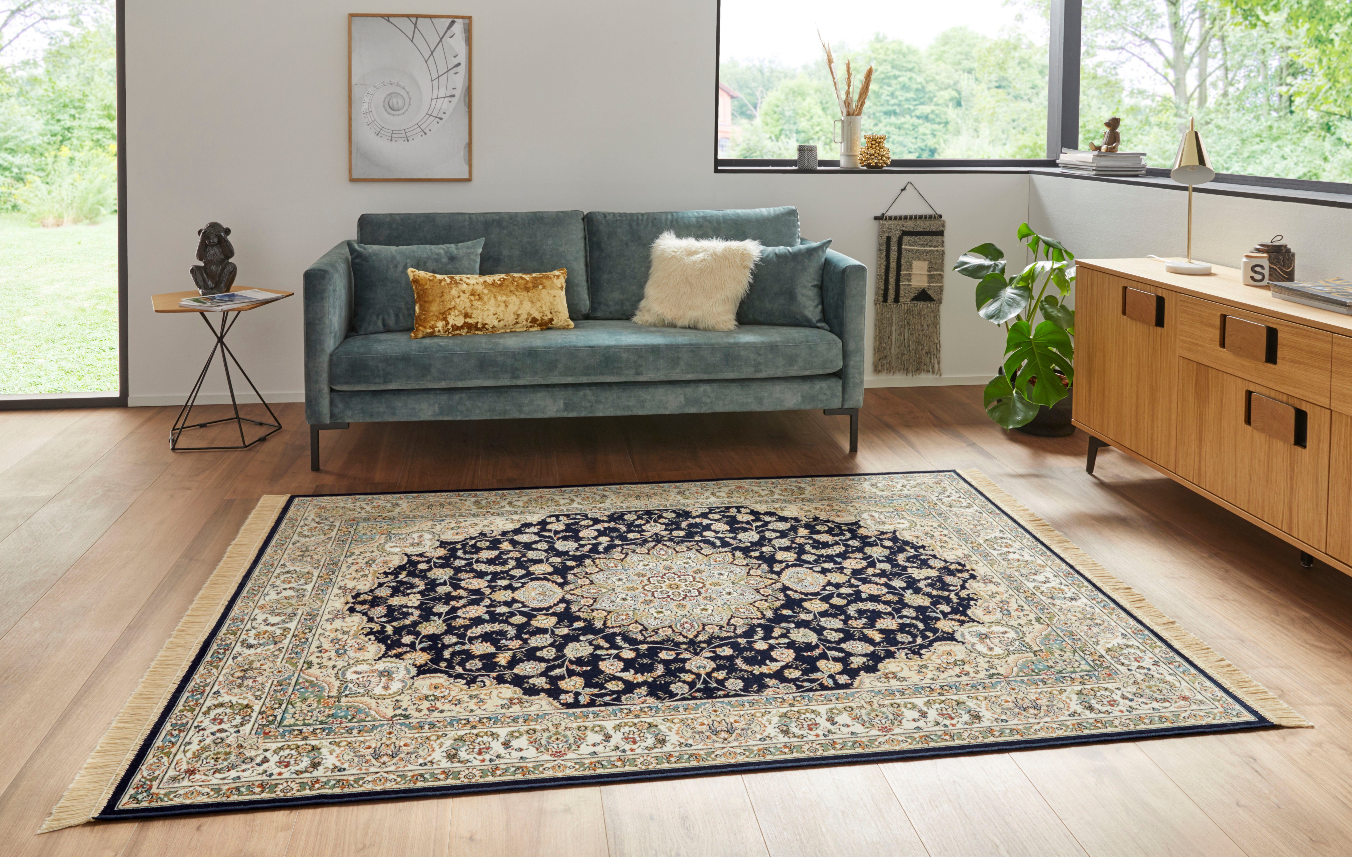 Teppich Antik Nain, NOURISTAN, rechteckig, Höhe: 5 mm, Orientalisch mit Fransen, Orient, Wohnzimmer, Schlafzimmer, Esszimmer