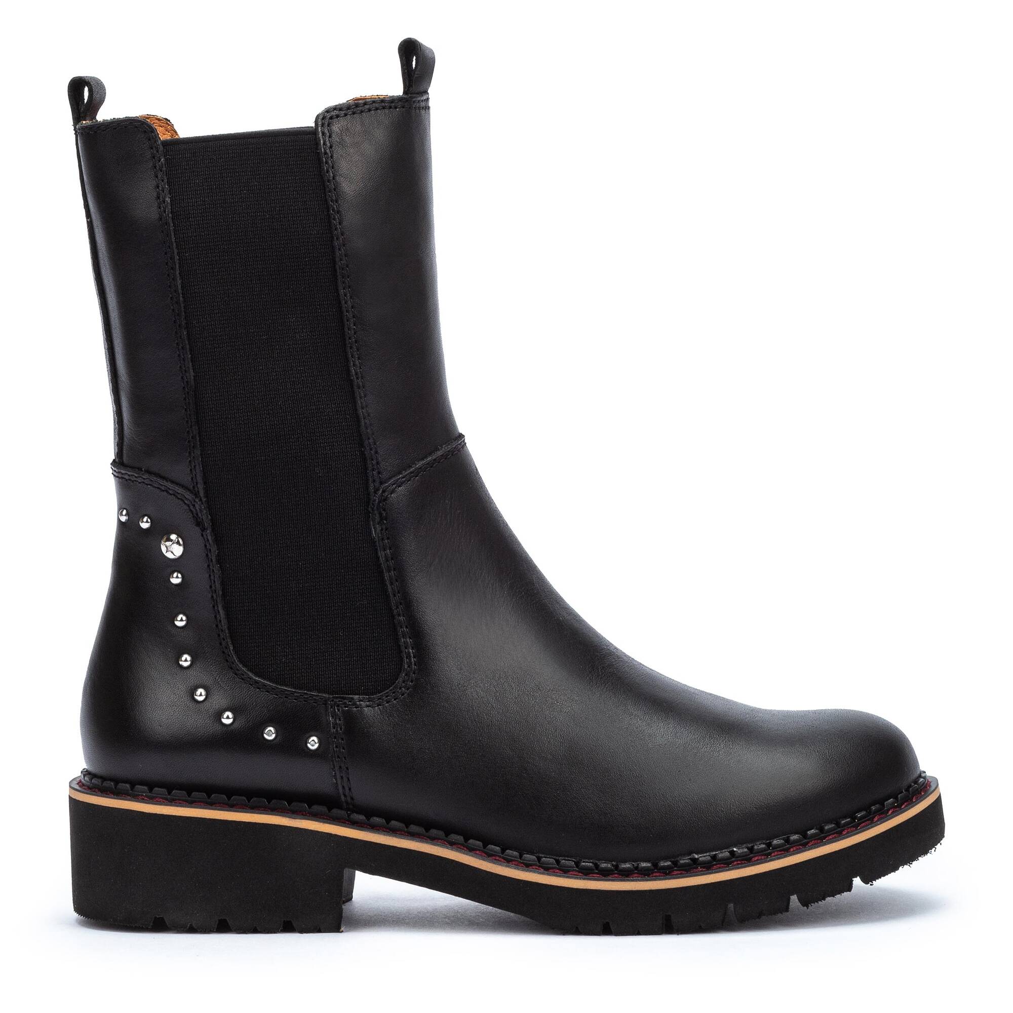 Damskie skórzane buty Pikolinos Vicar - CZARNE