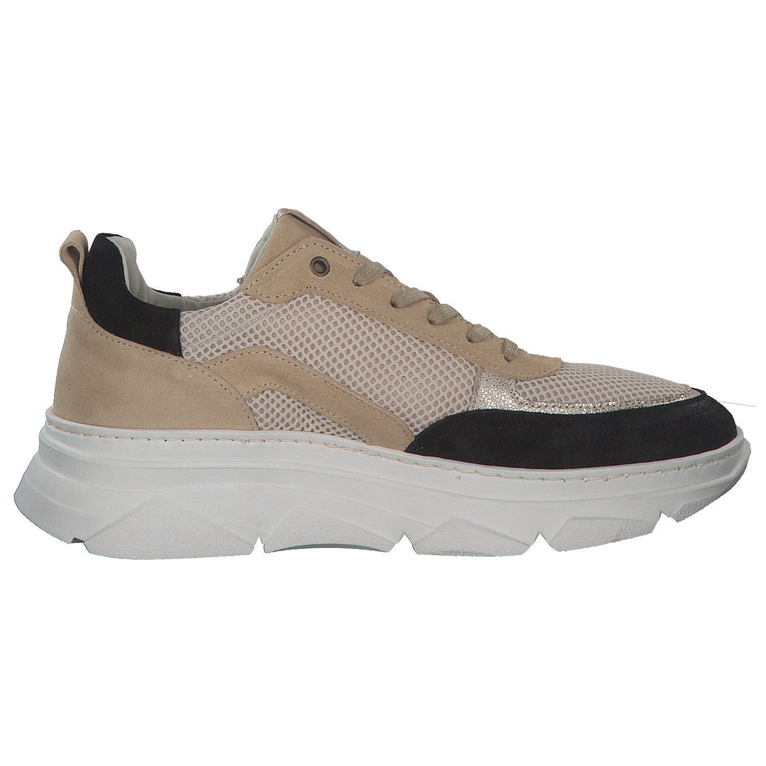 Palado PSN0002, Schnürschuhe, Damen, Schwarz/Gold/Beige