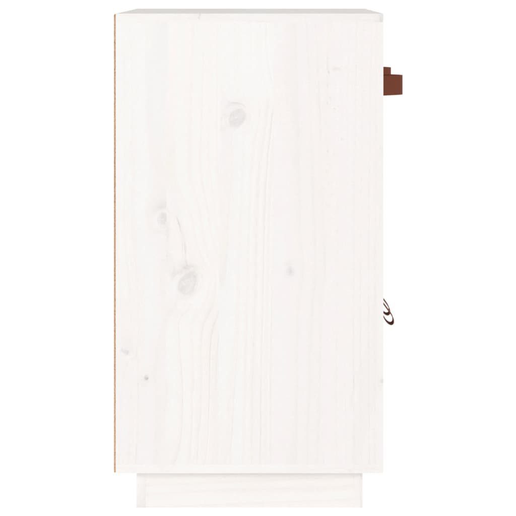 vidaXL Sideboard Sideboard Weiß 65,5x40x75 cm Massivholz Kiefer (1 St)