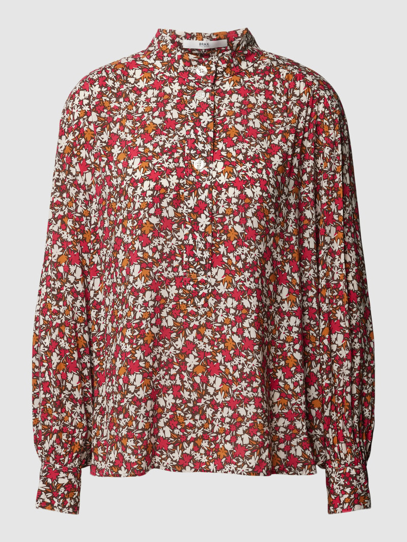 Bluse mit floralem Muster aus Viskose Modell 'STYLE.VIV' in sand