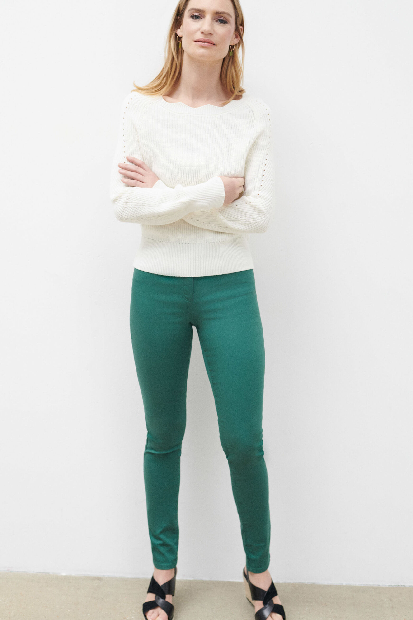 pantalon joss vert olive femme