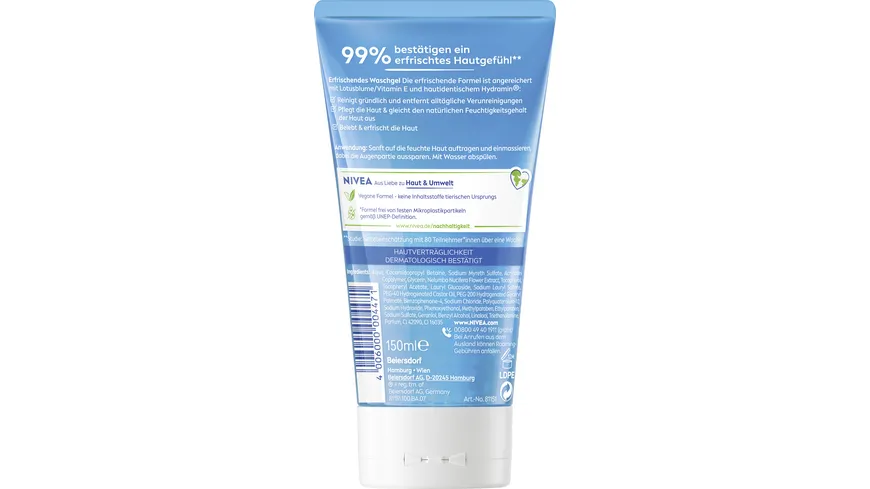 NIVEA Erfrischendes Waschgel Normale Haut und Mischhaut 150 ml