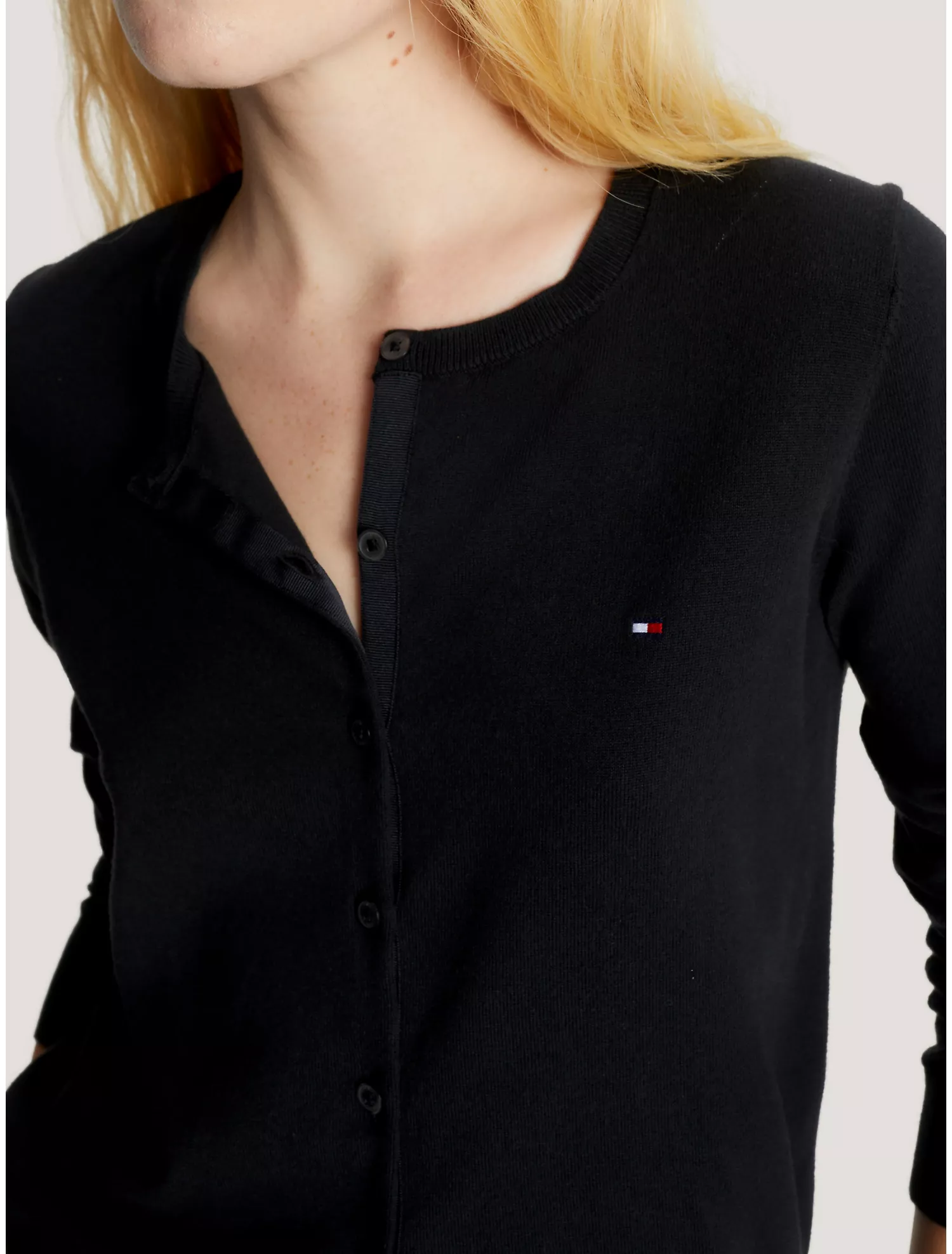 Solid Button-Up Cardigan