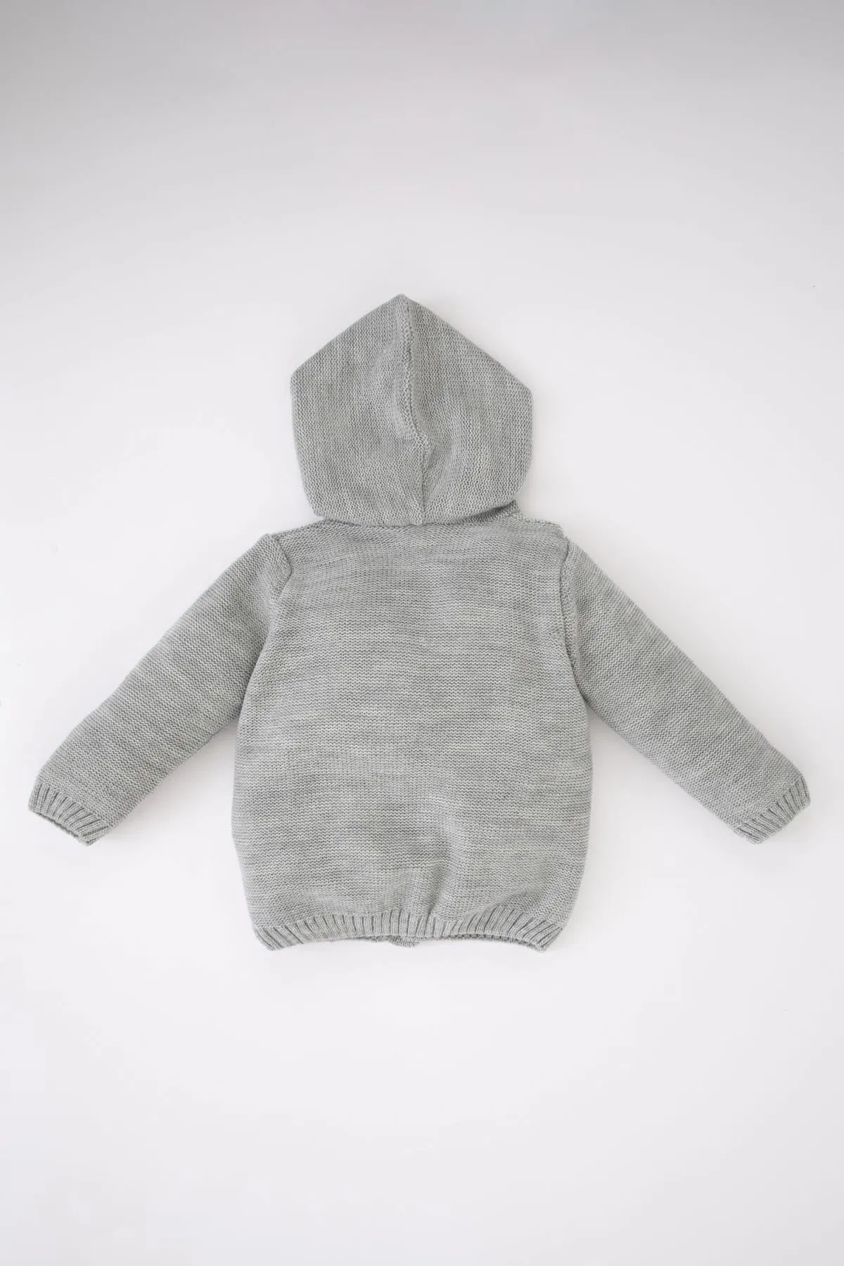 DeFacto  Gemusterter Strick-Cardigan mit Kapuze für Babys