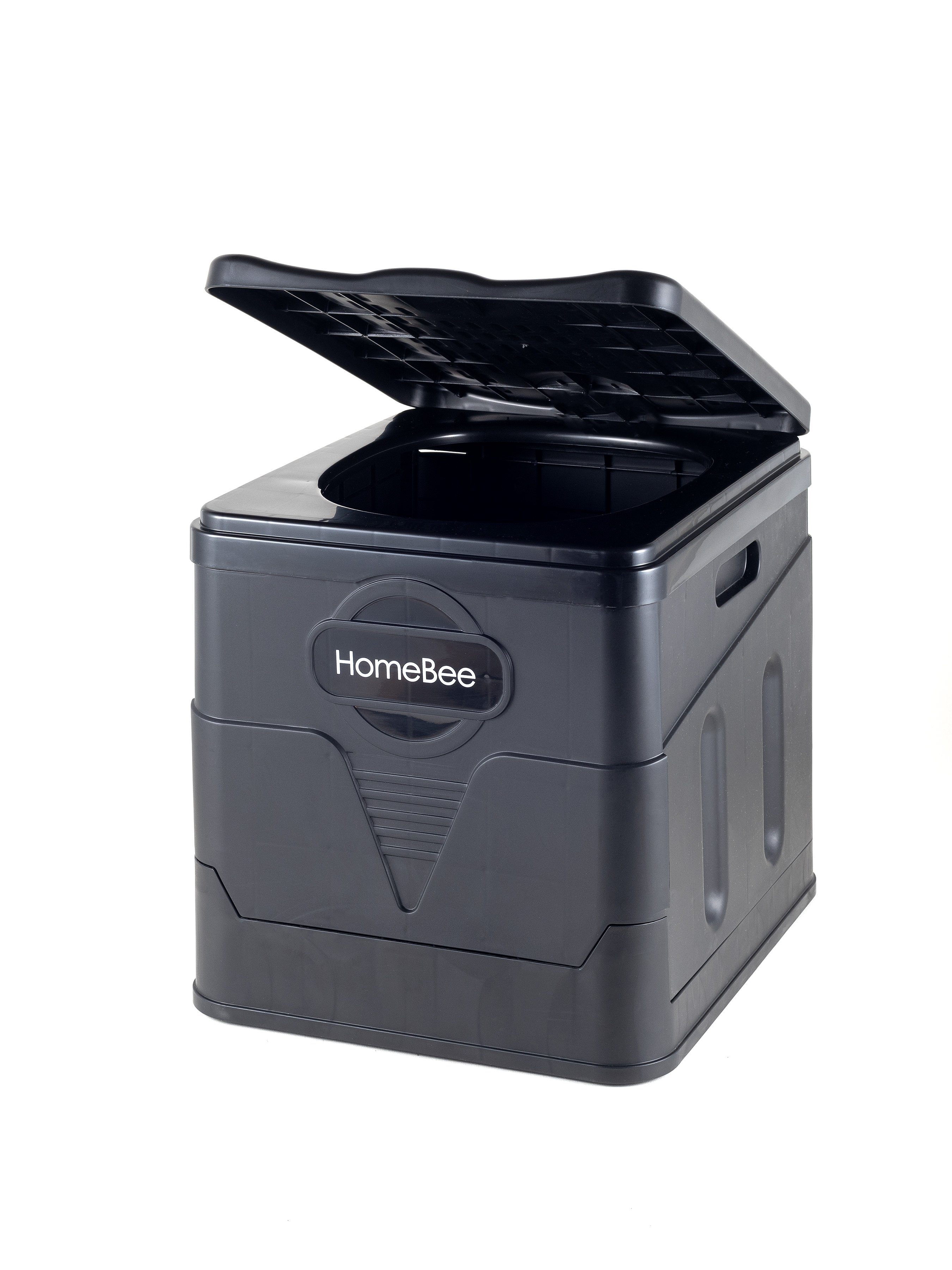 HomeBee Campingtoilette Campingtoilette, (Campingtoilette inkl. Beutel, 1-St., Faltbare Trockentoilette mit Deckel), Einfaches Klick-System
