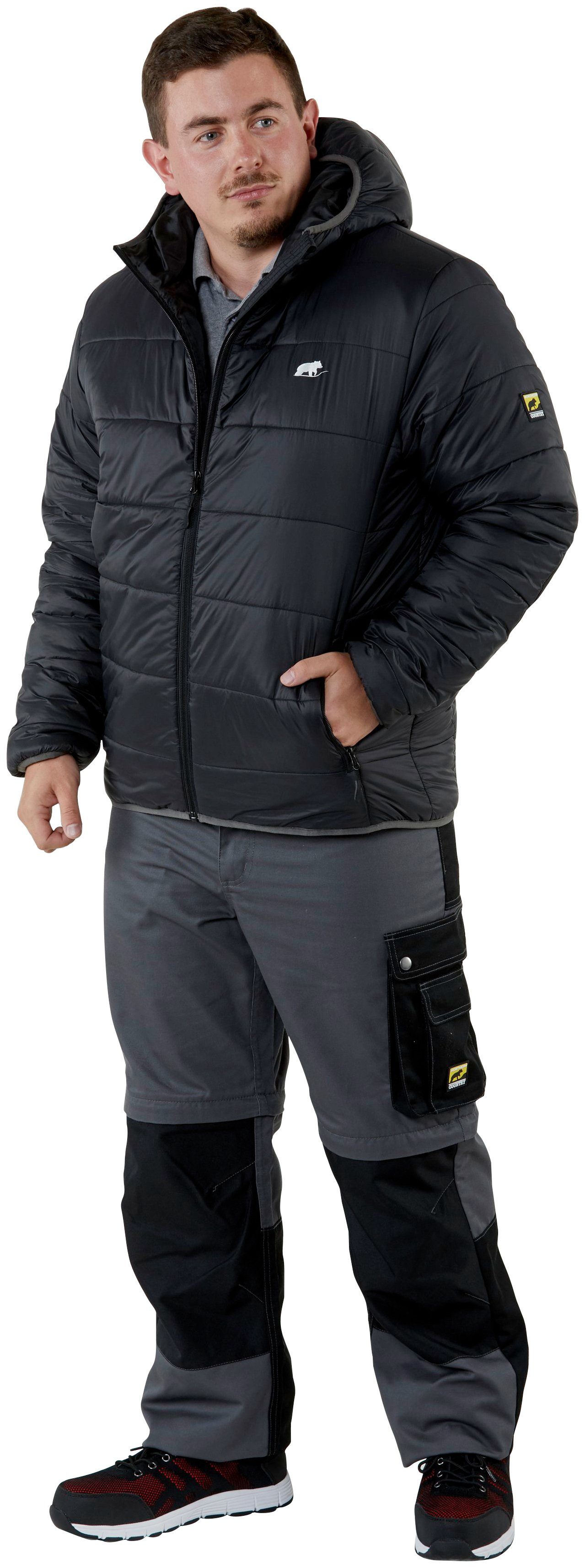 Northern Country Arbeitshose Worker (verstärkter Kniebereich, Beinverlängerung möglich, 8 Taschen) mit Zipp-off Funktion: Shorts und lange Arbeitshose in einem