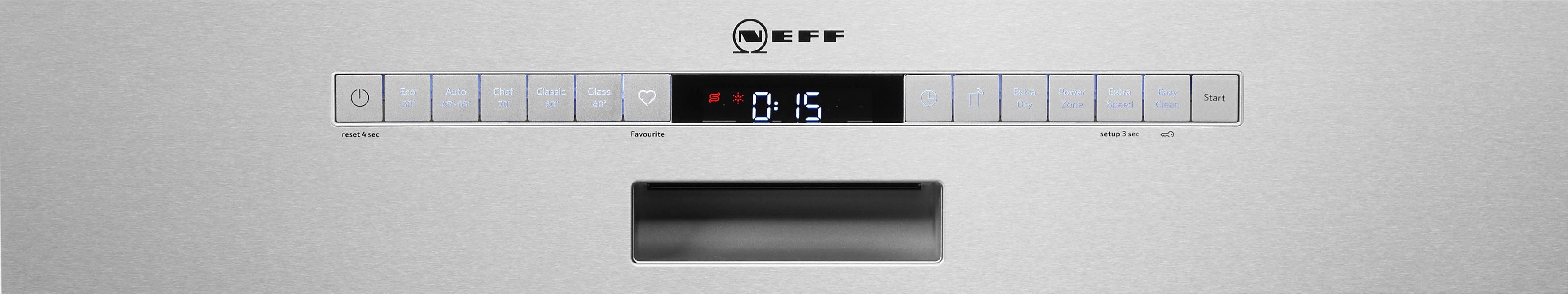 NEFF teilintegrierbarer Geschirrspüler, S145EAS05E, 13 Maßgedecke