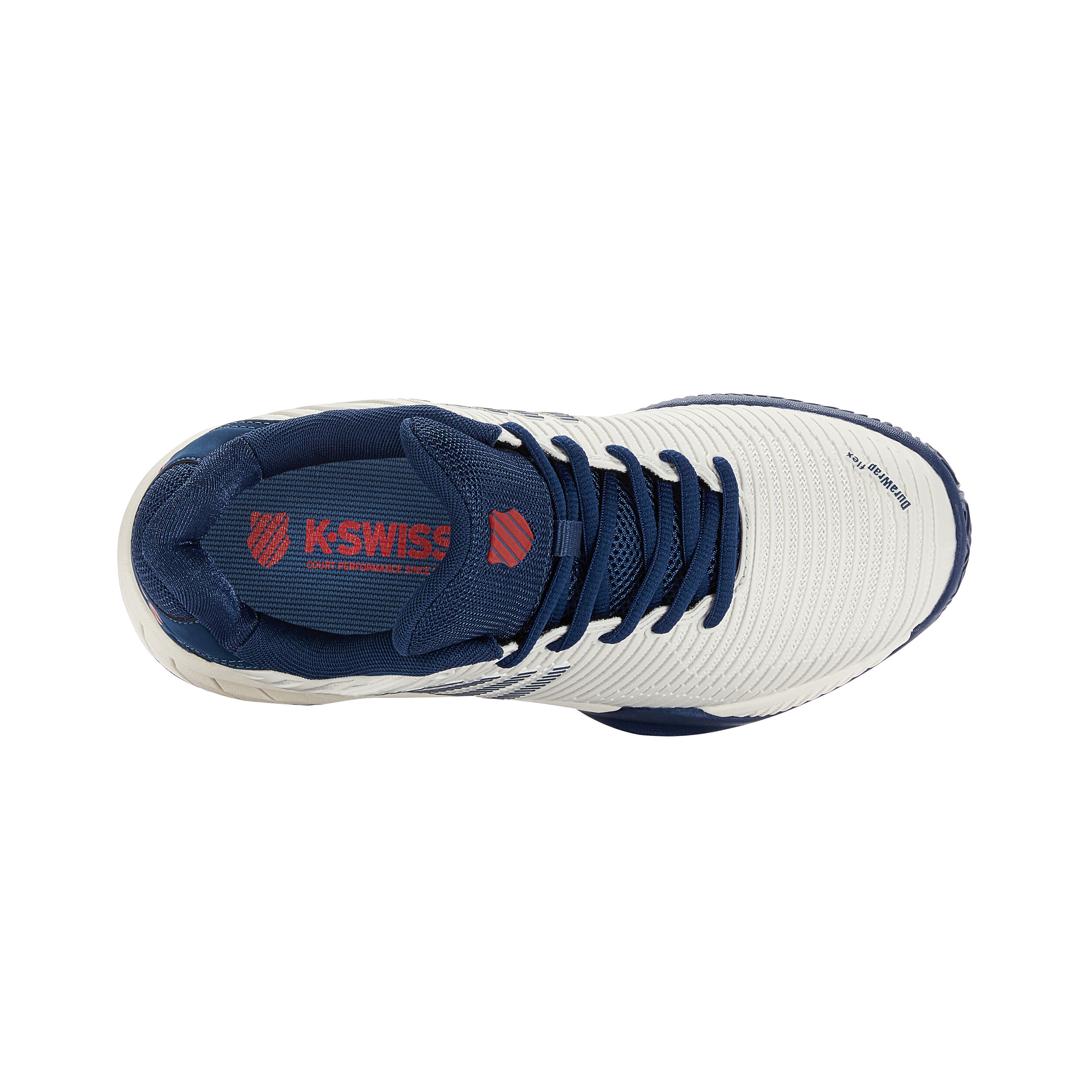 Hypercourt Express 2 Sandplatzschuh Kinder - Weiß, Dunkelblau