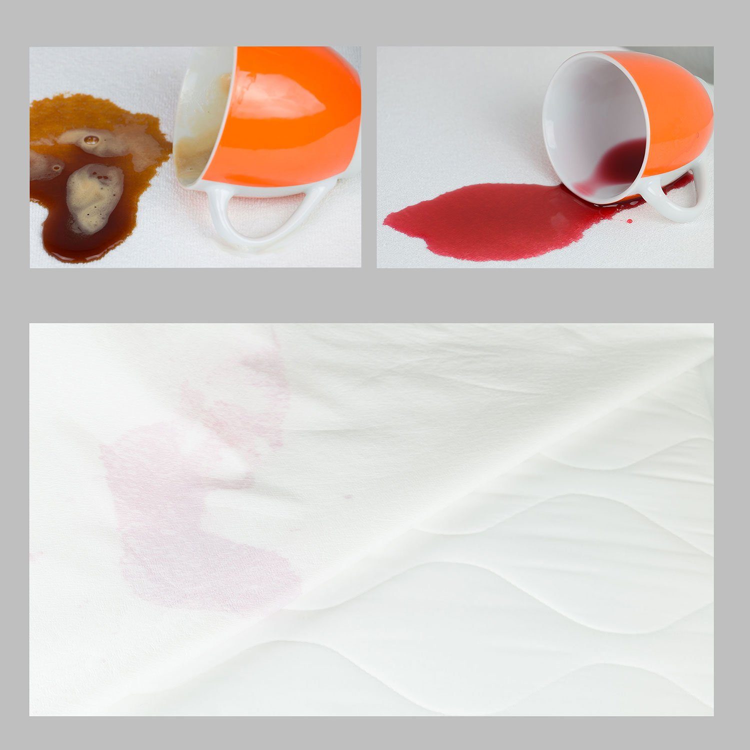 Matratzenauflage ZOLLNER, wasserdicht, 70 x 140 cm, 75% Baumwolle, 25% Polyester, mit Gummizug