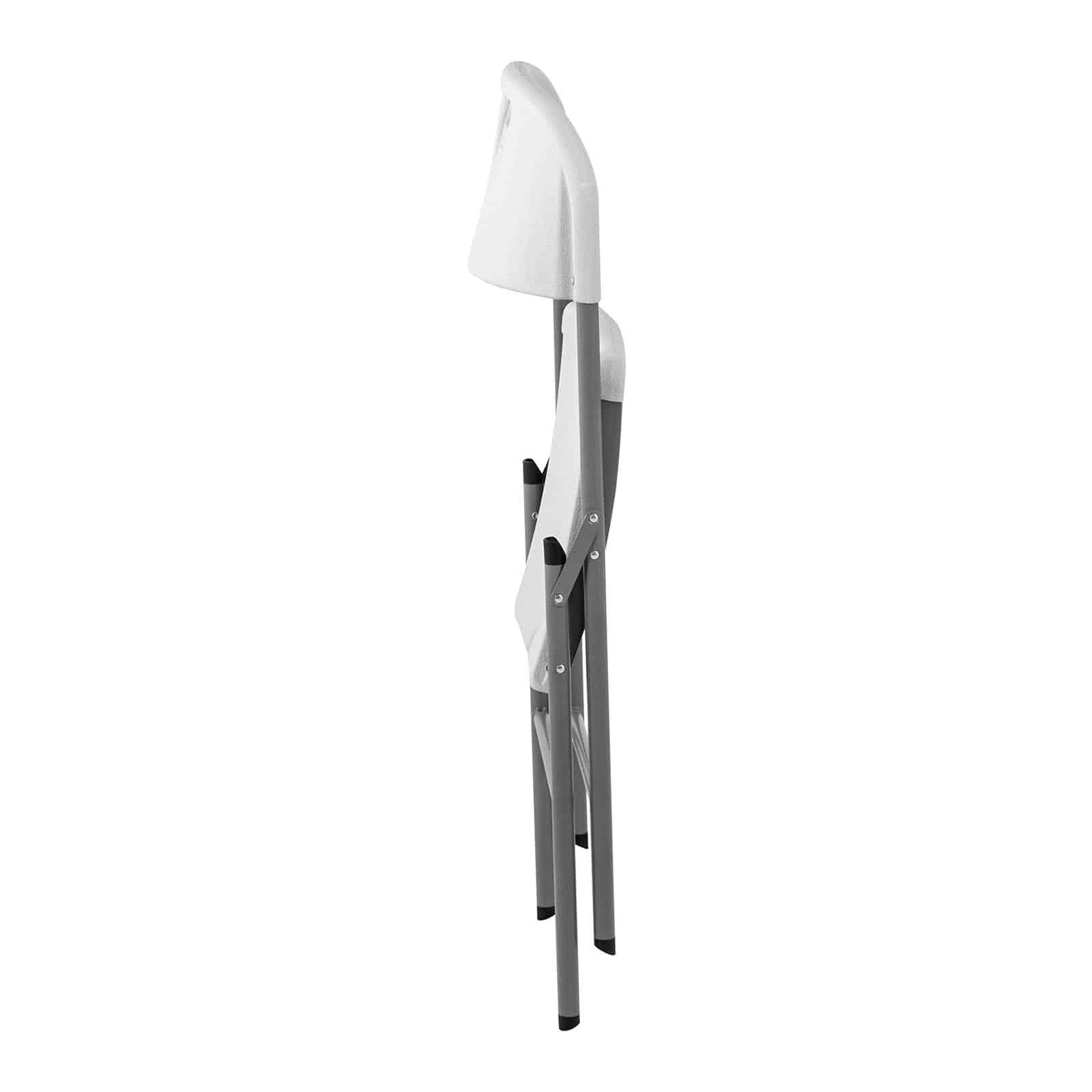 Royal Catering Faltstuhl Klappstuhl Faltstuhl Stuhl klappbar 180 kg Stahl Polyethylen weiß