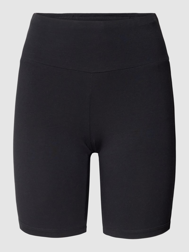 Sportshorts mit Label-Details Modell 'ALINE' in schwarz