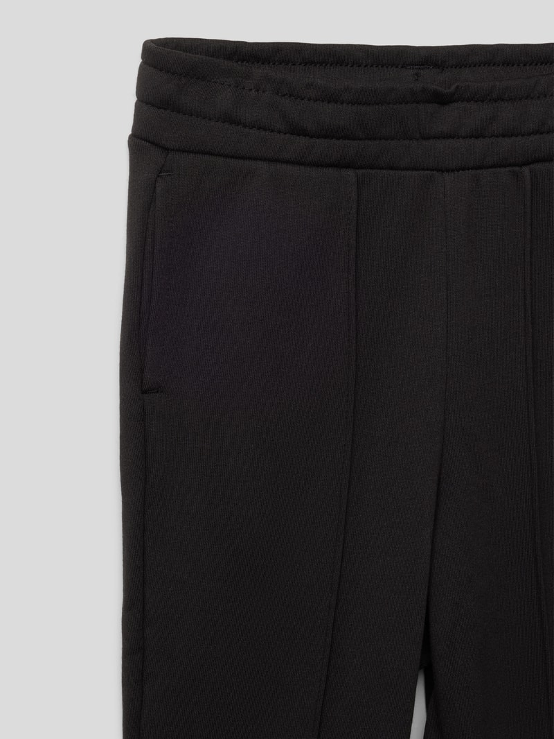 Flared Cut Hose mit Label-Stitching Modell 'CLASSICS' in schwarz