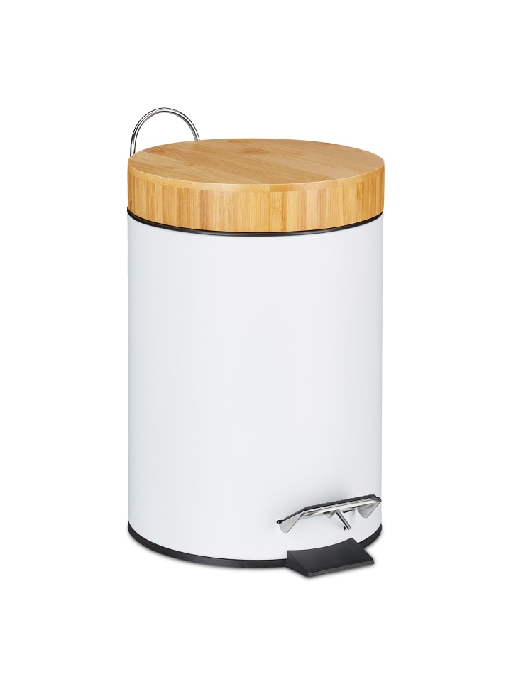 relaxdays Badmülleiner in Weiß - 3 l günstig kaufen onesize