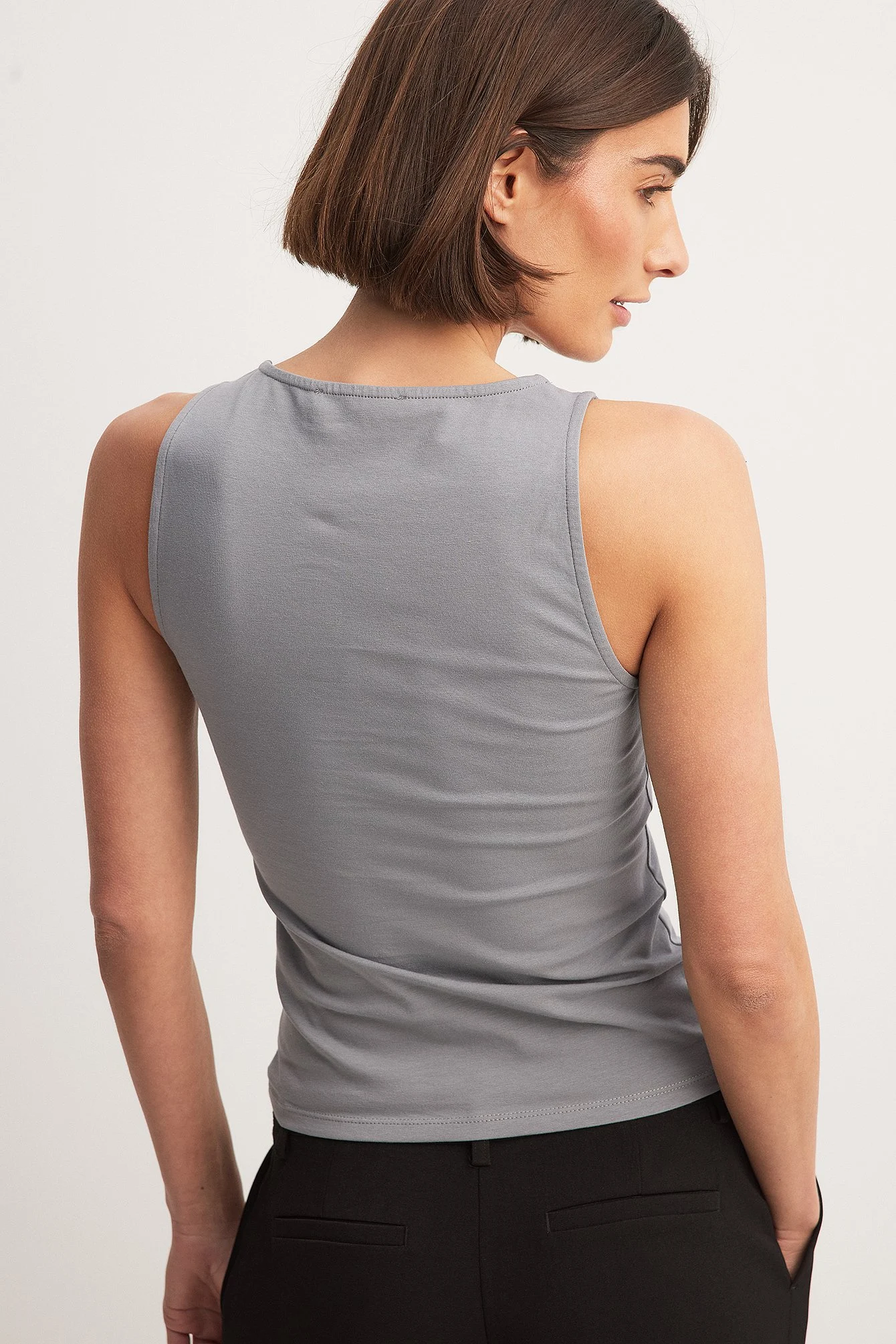 Tank-Top mit rundem Kragen