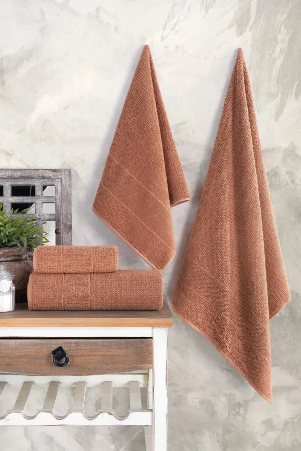 Zeynep Tekstil  Lizenzgebühren | 50 x 90–70 x 140 cm, 4-teiliges Badetuch-Set, Handtuch-Set aus 100 % Baumwolle