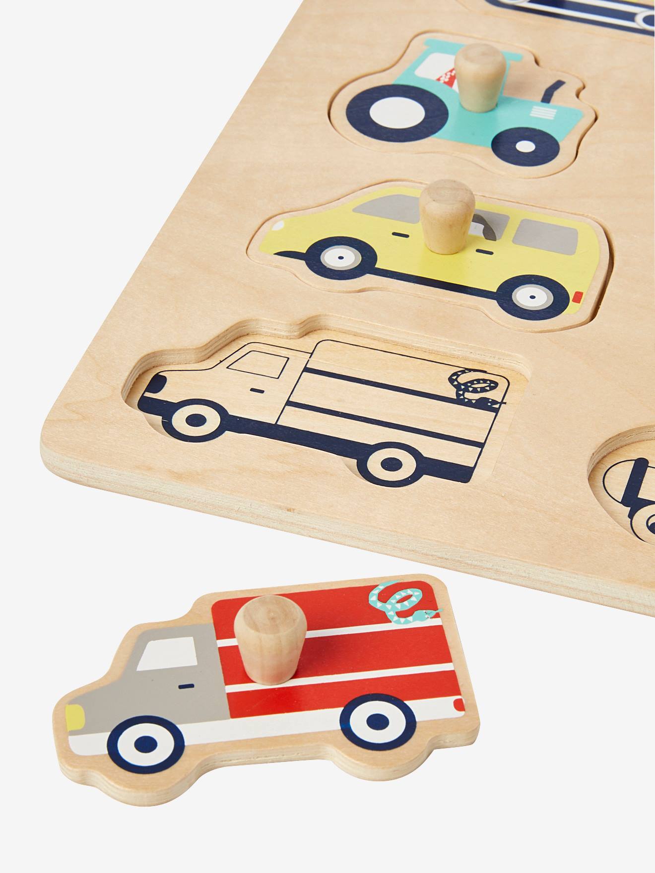 Puzzle des véhicules en bois FSC® multicolore