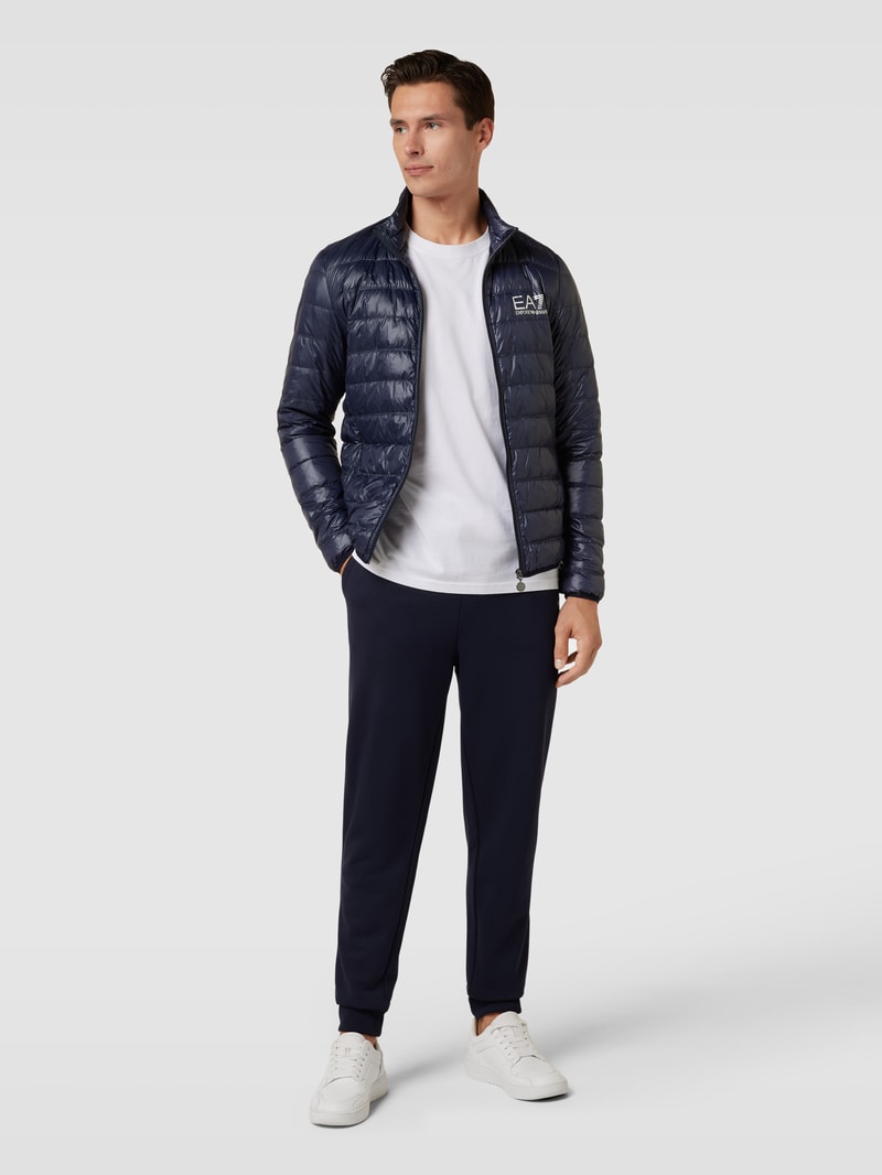 Steppjacke mit Reißverschluss in dunkelblau