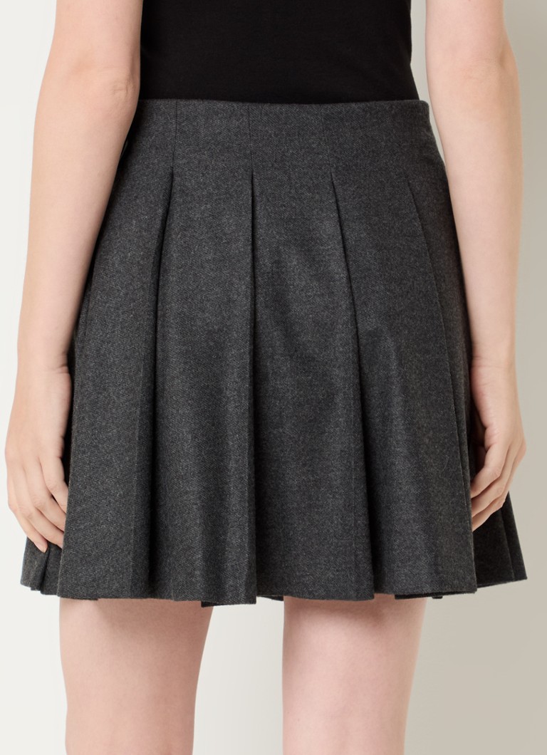 HUGO BOSS Rameri plisowana mini spódnica z klamrą