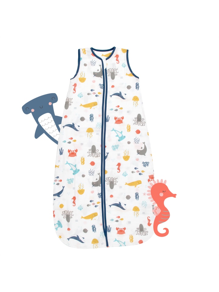 Schlummersack Musselin Babyschlafsack, 0.5 TOG in Hellblau günstig kaufen