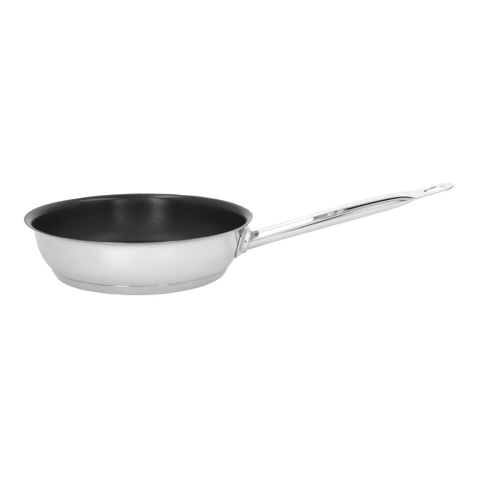 Bratpfanne 20 cm, 18/10 Edelstahl, Silber-Schwarz