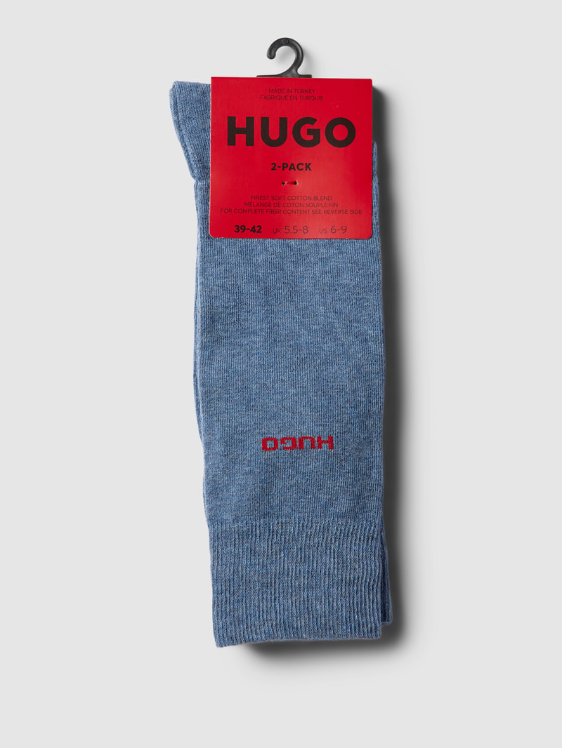 Socken mit Label-Detail im 2er-Pack in blau