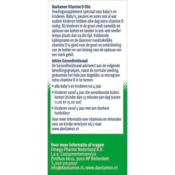 Davitamon vitamín D olej pro kojence a děti 25ml