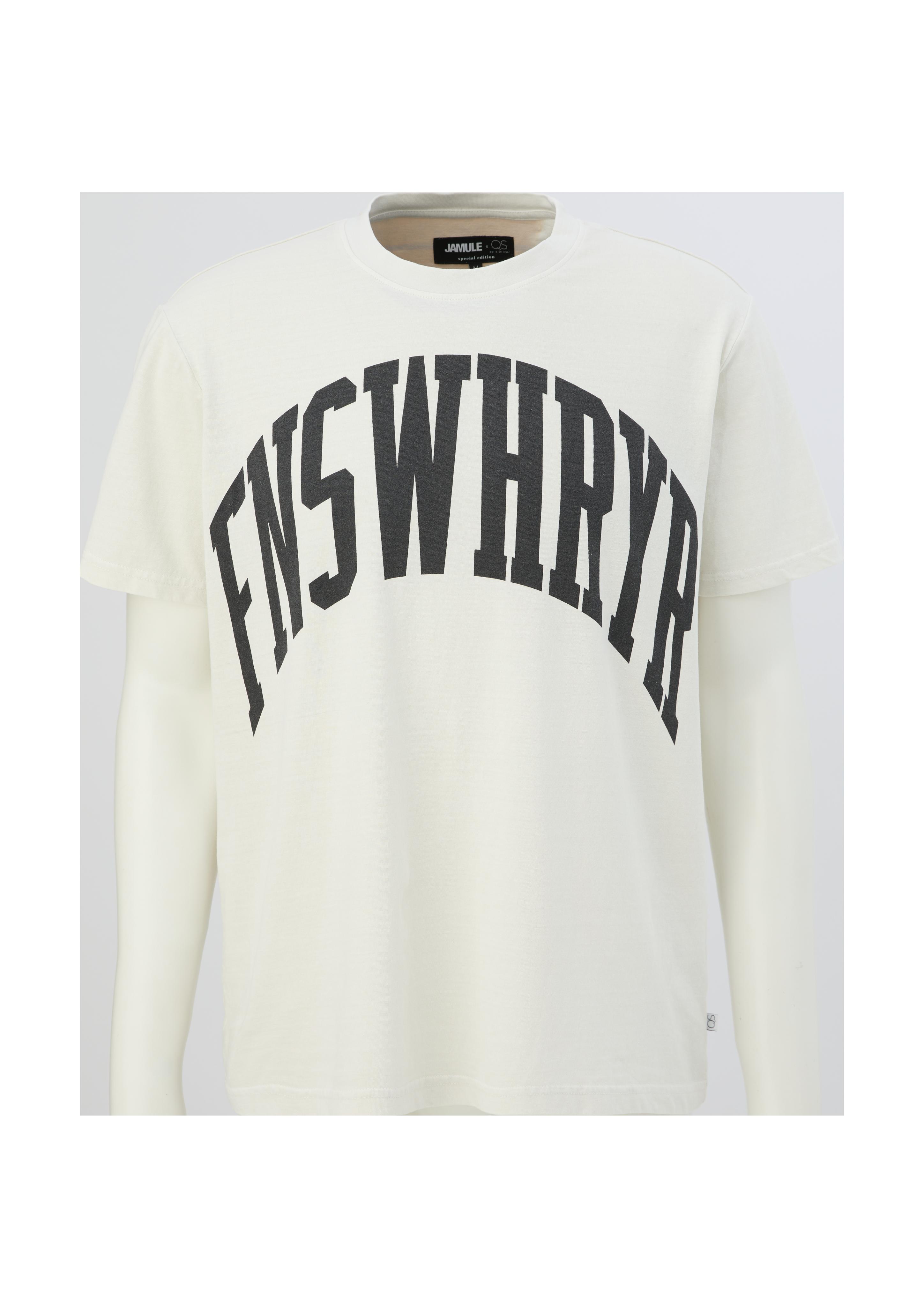 QS x JAMULE T-Shirt mit Schriftprint  2123505-90D0