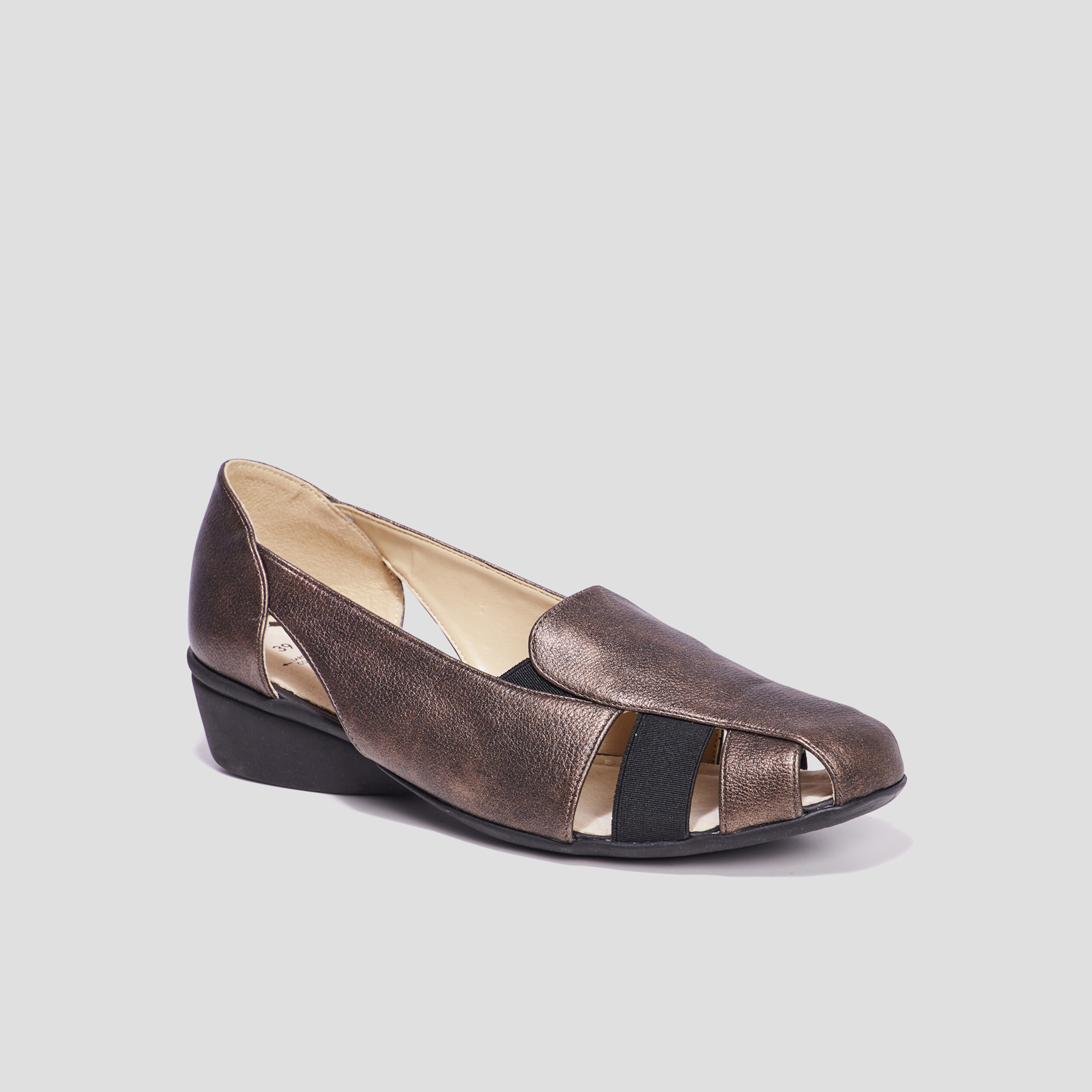 Ballerines pied large Confortissimo couleur cuivre femme | La Halle