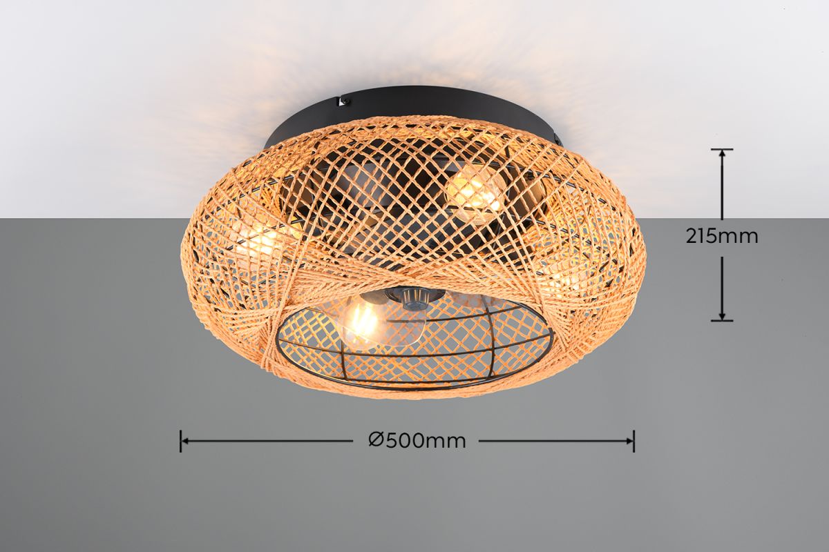 Reality Leuchten 4-flg Deckenventilator Lillesand