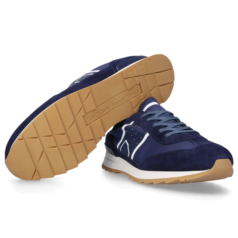 Philippe Model - Sneaker low Logo Streifen blau - blau