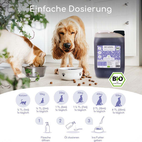 Wolfsbacher Natur Ergänzungsfutter & Aufzucht Wolfsbacher Natur Bio Leinöl 5 l