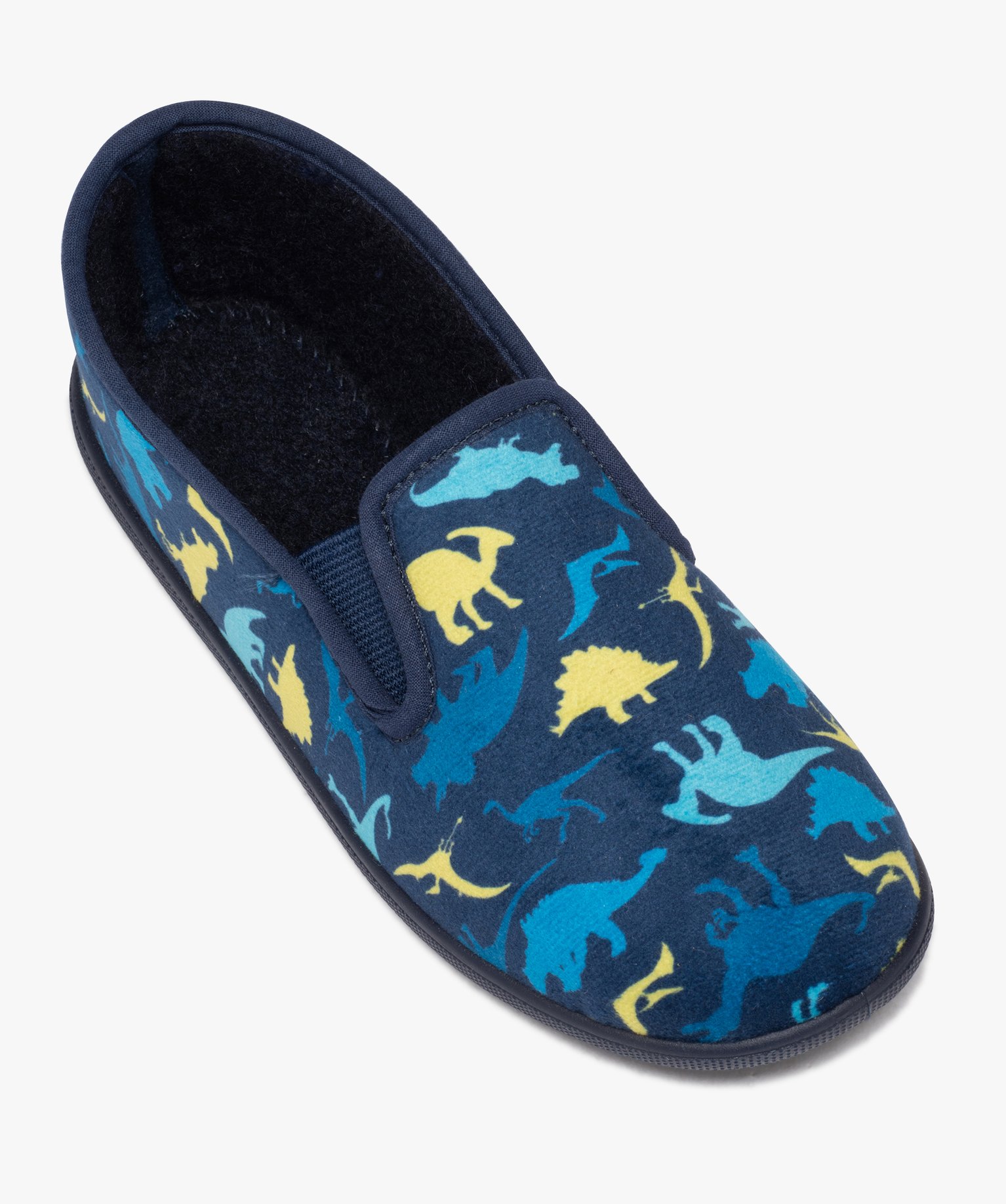 Chaussons Garçon imprimés dinosaure style pantoufles bleu | GEMO