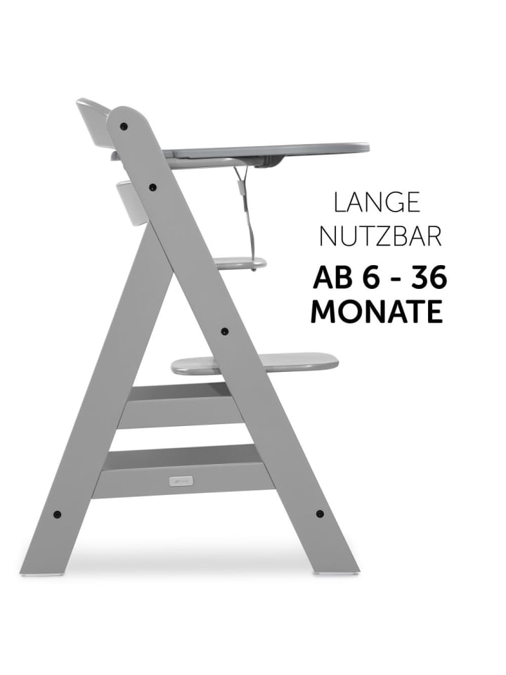 Hauck Essbrett und Tisch für Alpha Hochstuhl (Click Tray) in grau günstig kaufen onesize